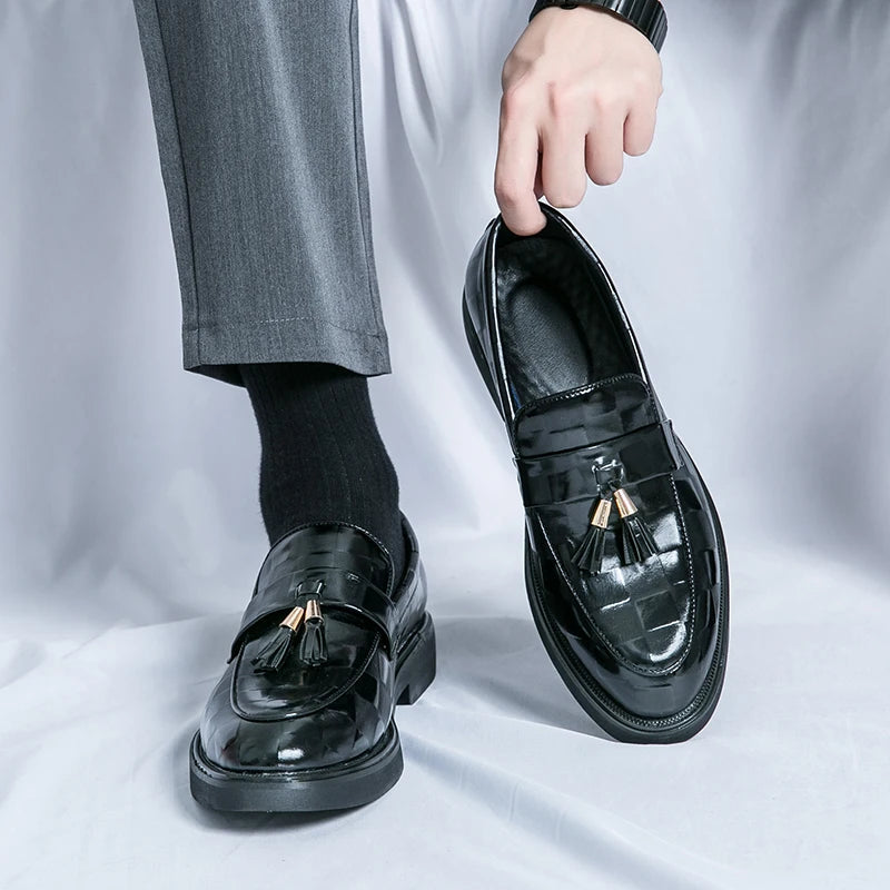 Lovenzo | Men's Genuine Leather Loafers – Luxury Classic Slip-On Loafer & Tailored Comfort Black