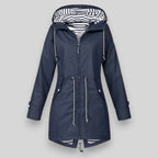 Luna | Women's Jacket | Waist Adjustable Drawstrings Navy Blue
