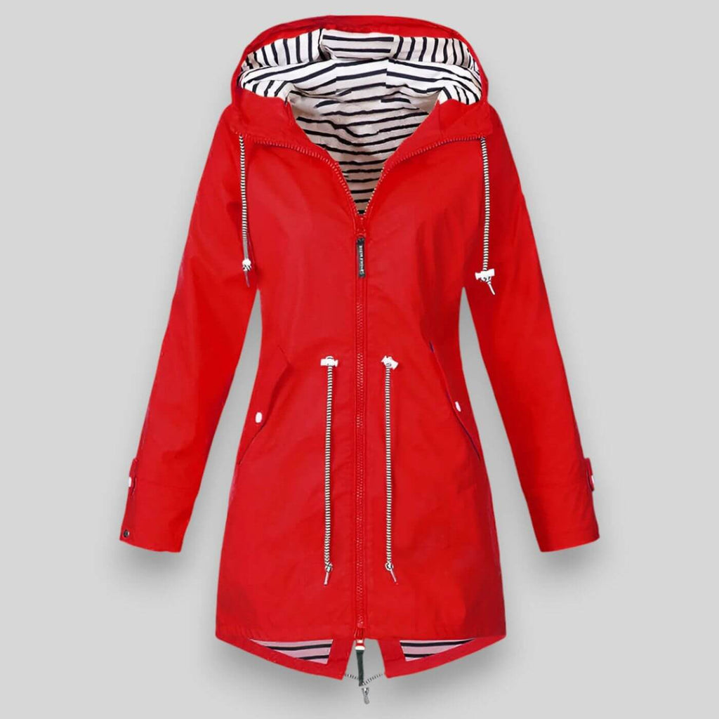 Luna | Women's Jacket | Waist Adjustable Drawstrings Red