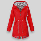 Luna | Women's Jacket | Waist Adjustable Drawstrings Red