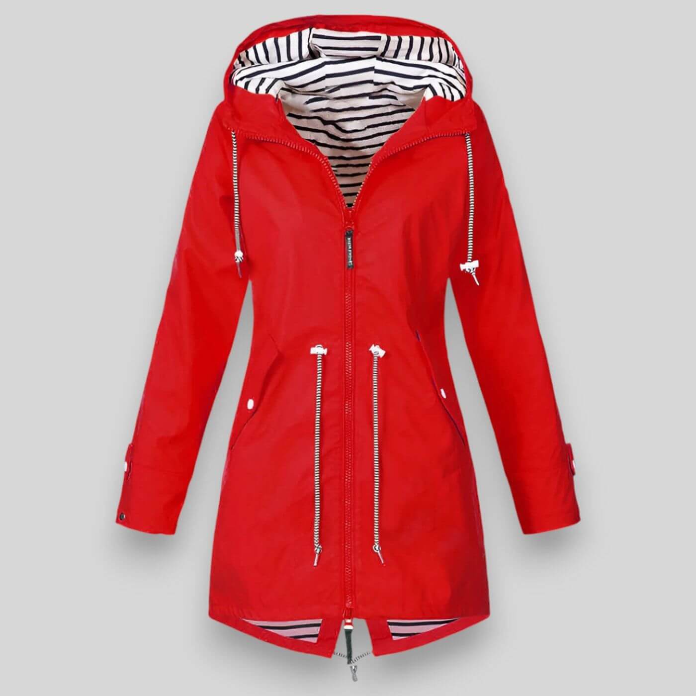 Luna | Women's Jacket | Waist Adjustable Drawstrings Red