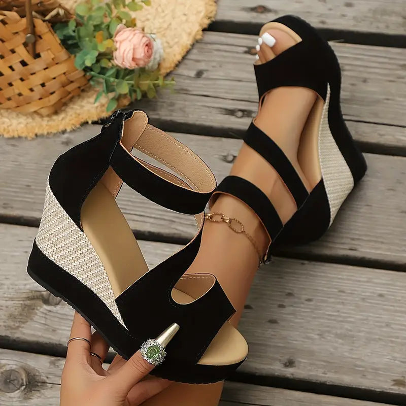 Zahara | Stylish Platform Sandals with Wedge Heel 43