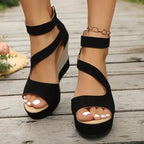 Zahara | Stylish Platform Sandals with Wedge Heel