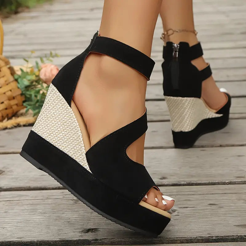Zahara | Stylish Platform Sandals with Wedge Heel