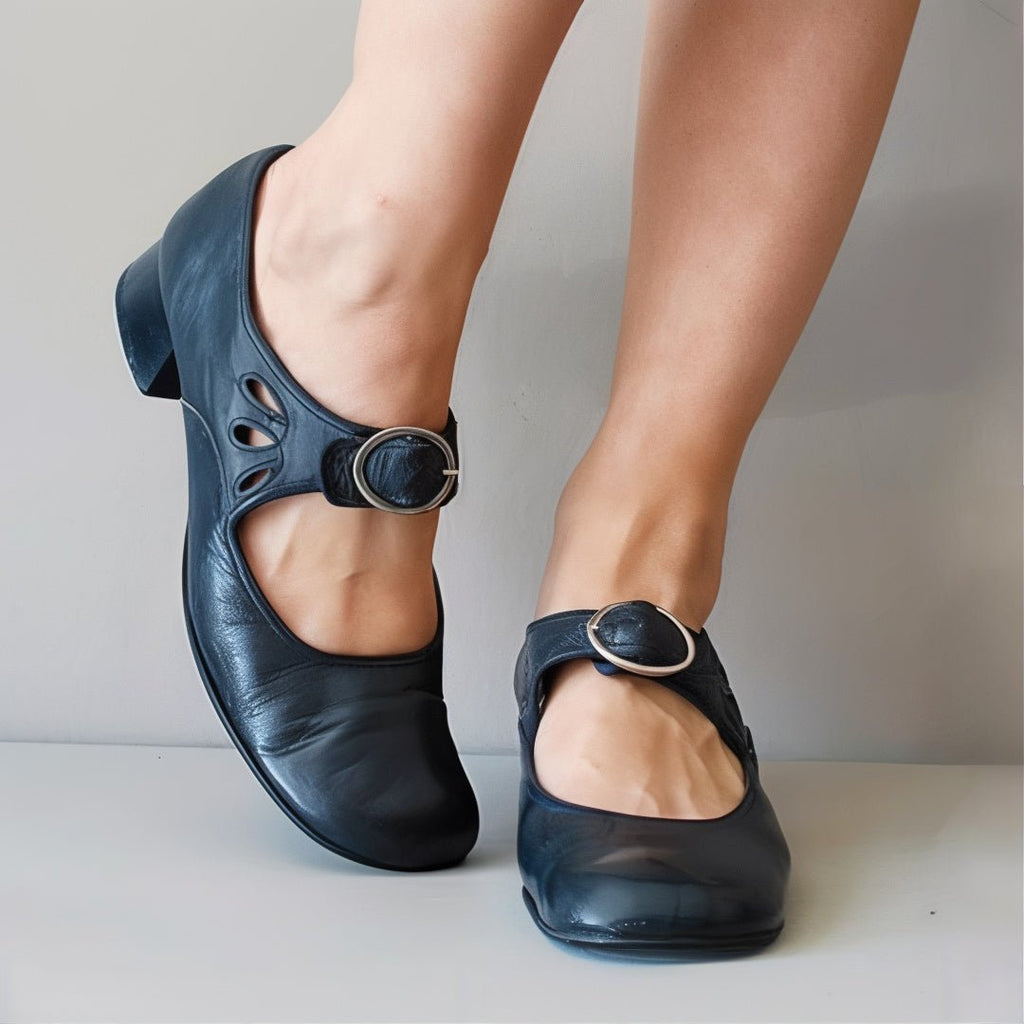 Women's Luxury Leather Sandals for Comfortable Summer Days Navy Blue