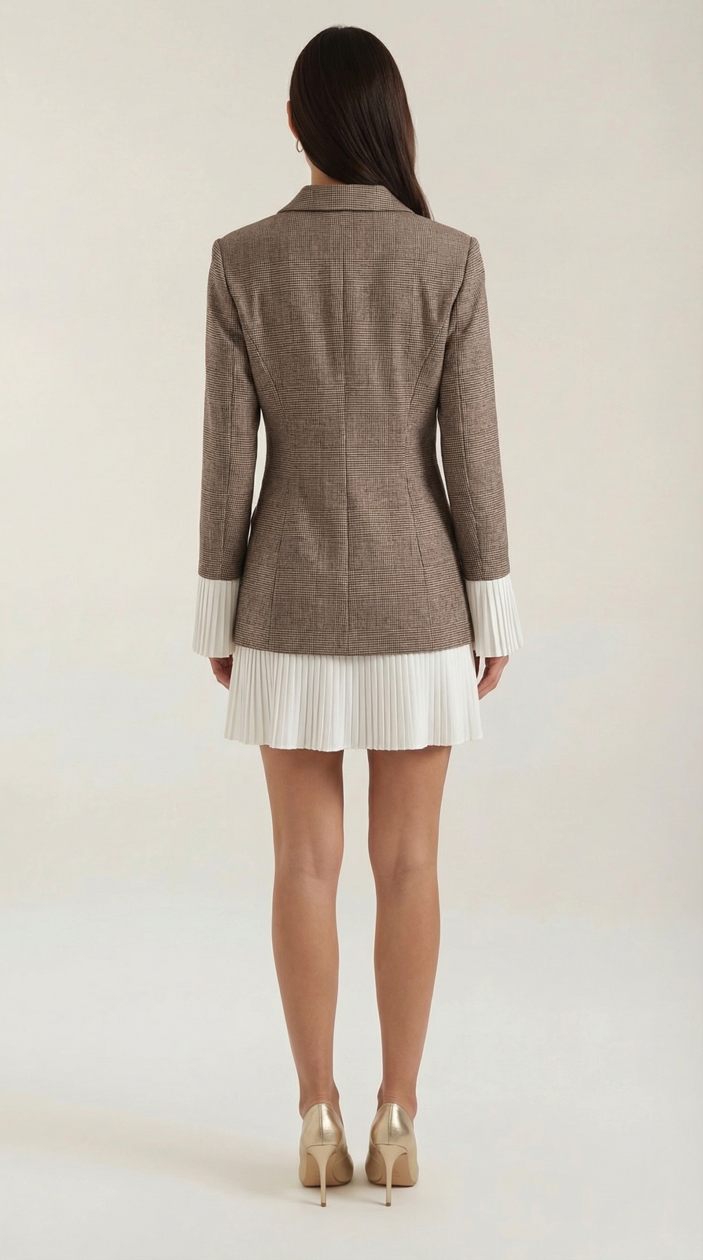 Women's Blazer Dress Long Sleeve Double Breasted Mini