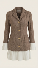 Women's Blazer Dress Long Sleeve Double Breasted Mini