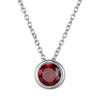 Lyra | Birthstone Necklace – Luxury Designer Pendant Jewelry & Tailored Minimalist Aesthetic Neckpiece January Silver