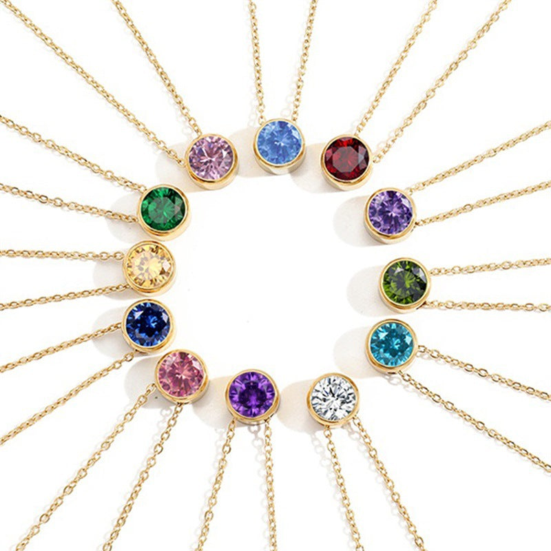 Lyra | Birthstone Necklace – Luxury Designer Pendant Jewelry & Tailored Minimalist Aesthetic Neckpiece