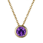 Lyra | Birthstone Necklace – Luxury Designer Pendant Jewelry & Tailored Minimalist Aesthetic Neckpiece June Gold