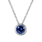 Lyra | Birthstone Necklace – Luxury Designer Pendant Jewelry & Tailored Minimalist Aesthetic Neckpiece September Silver