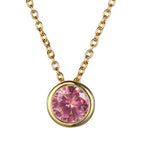 Lyra | Birthstone Necklace – Luxury Designer Pendant Jewelry & Tailored Minimalist Aesthetic Neckpiece July Gold