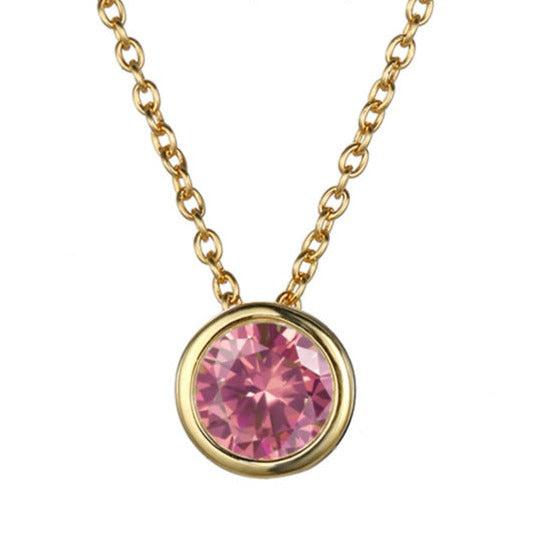 Lyra | Birthstone Necklace – Luxury Designer Pendant Jewelry & Tailored Minimalist Aesthetic Neckpiece July Gold