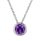 Lyra | Birthstone Necklace – Luxury Designer Pendant Jewelry & Tailored Minimalist Aesthetic Neckpiece June Silver
