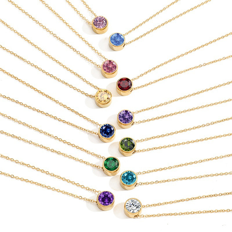 Lyra | Birthstone Necklace – Luxury Designer Pendant Jewelry & Tailored Minimalist Aesthetic Neckpiece
