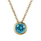 Lyra | Birthstone Necklace – Luxury Designer Pendant Jewelry & Tailored Minimalist Aesthetic Neckpiece December Gold