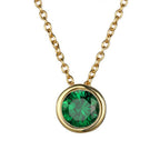 Lyra | Birthstone Necklace – Luxury Designer Pendant Jewelry & Tailored Minimalist Aesthetic Neckpiece May Gold