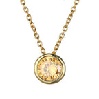 Lyra | Birthstone Necklace – Luxury Designer Pendant Jewelry & Tailored Minimalist Aesthetic Neckpiece November Gold