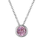 Lyra | Birthstone Necklace – Luxury Designer Pendant Jewelry & Tailored Minimalist Aesthetic Neckpiece October Silver