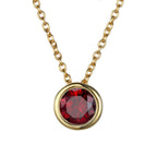 Lyra | Birthstone Necklace – Luxury Designer Pendant Jewelry & Tailored Minimalist Aesthetic Neckpiece January Gold