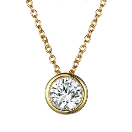 Lyra | Birthstone Necklace – Luxury Designer Pendant Jewelry & Tailored Minimalist Aesthetic Neckpiece April Gold