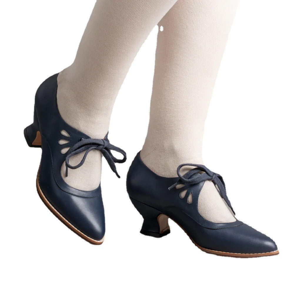 Flora | Women's Elegant Heels – Timeless Design & Superior Comfort Fit dark blue