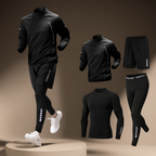 Dôre | Soft 4-Piece High-Performance Activewear Set Black