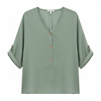 Luma | Women’s Relaxed Button-Up Blouse – Fluid Architectural Silhouette & Refined Everyday Grace