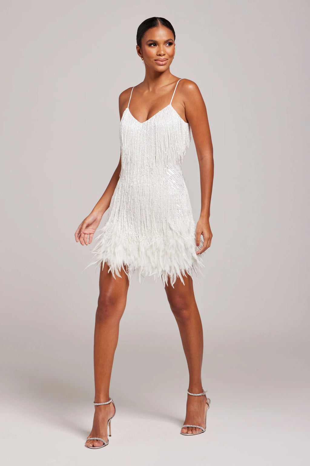 Mavobe | Women’s Cocktail Dress with Fringe Feathers