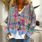 Mechi | Warm and stylish printed vest – Chic Artisan Weather-Shield & Refined Slimming Silhouette Blue