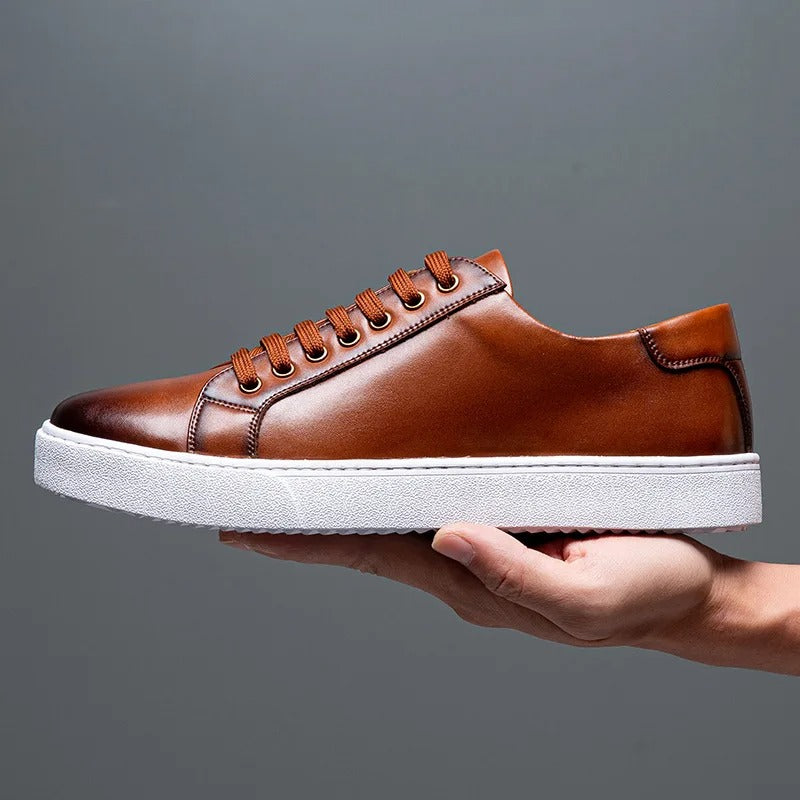 Maver | Men's Genuine Leather Sneaker – Luxury Designer Low Top & Tailored Classic Walking Shoe