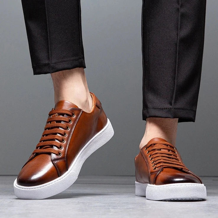 Maver | Men's Genuine Leather Sneaker – Luxury Designer Low Top & Tailored Classic Walking Shoe