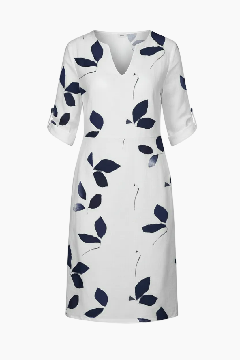 Vintage summer dress for women with short sleeves and V-neck | Mini