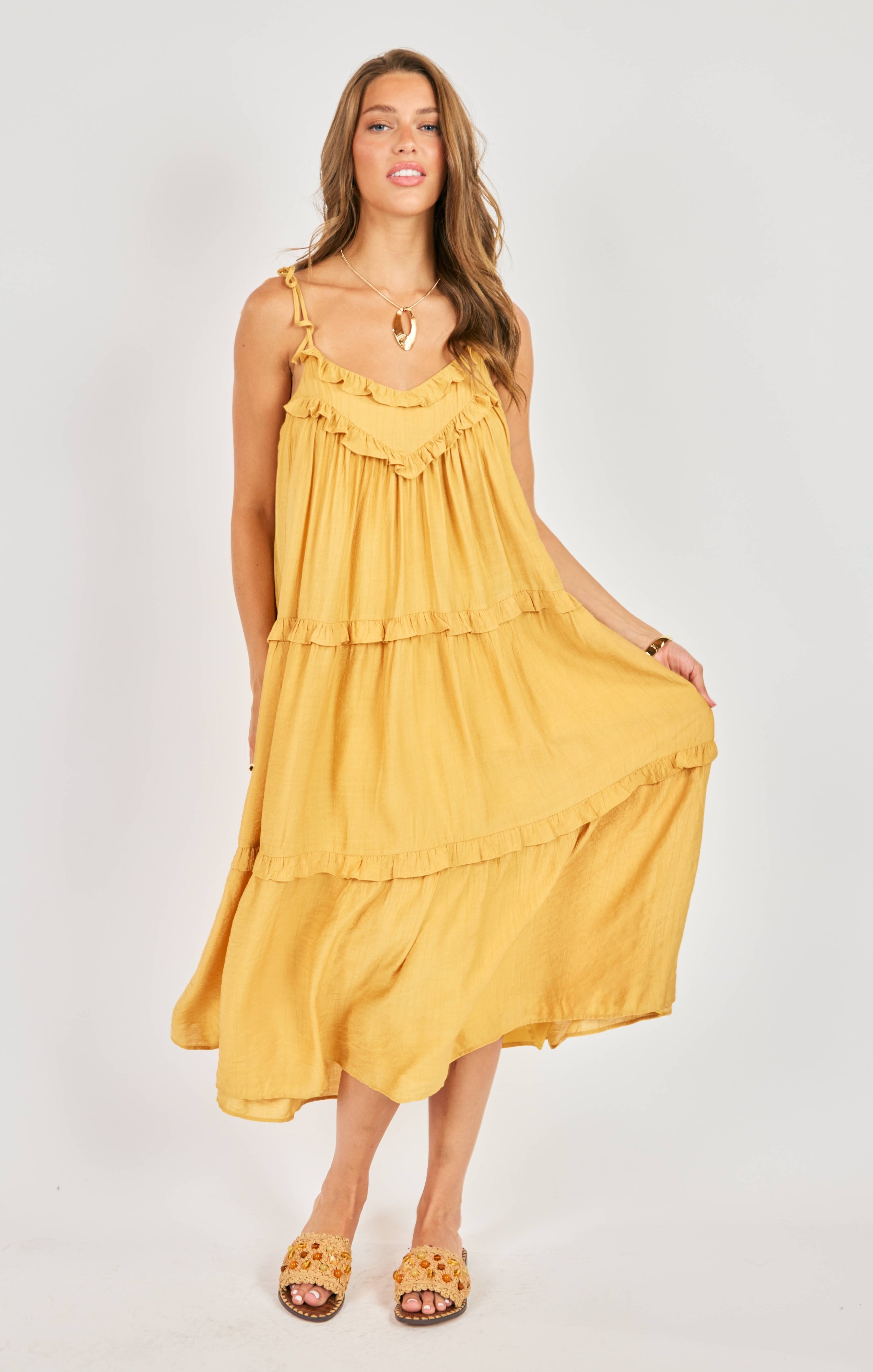 Luma | Maxi Dress for Women with relaxed fit for everyday wear and casual occasions Yellow