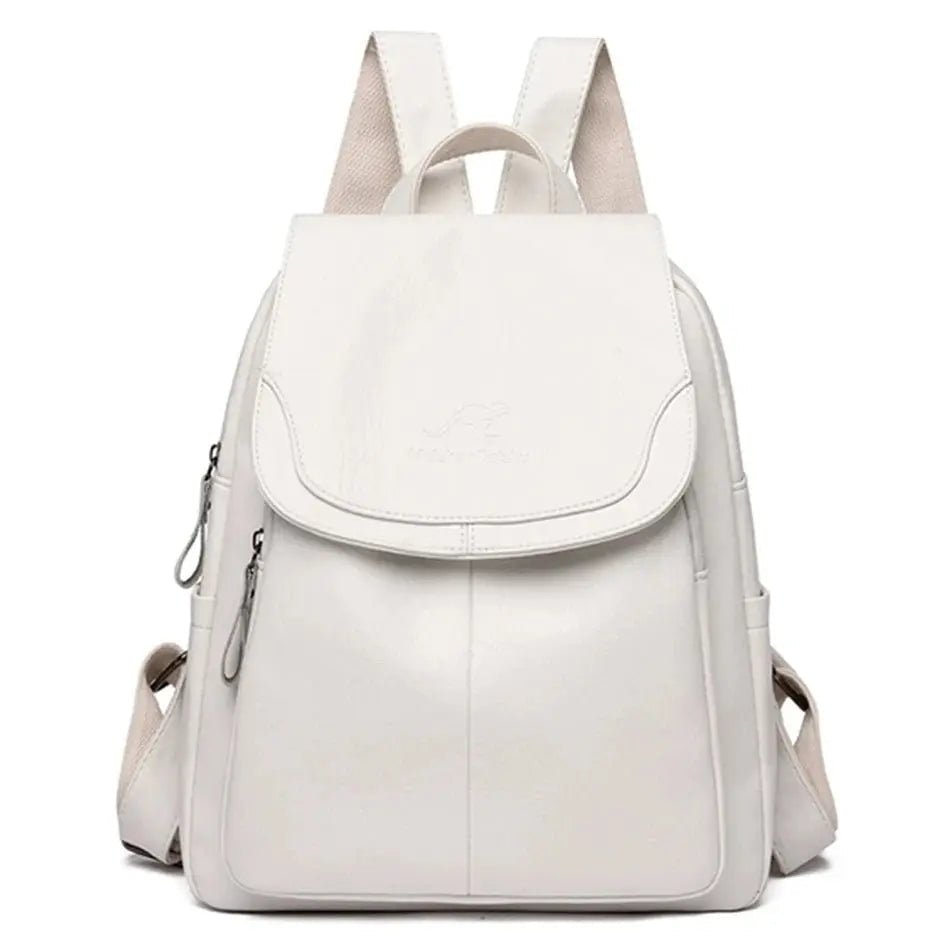 Zahara | Women's Genuine Leather Backpack - Anti-Theft Travel Rucksack
