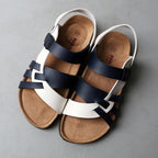 Māya | Women's Sandals – Support & Timeless Elegance Blue White