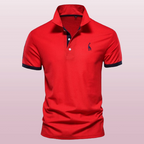 Men's Polo Shirt Classic Design High-Quality Material red