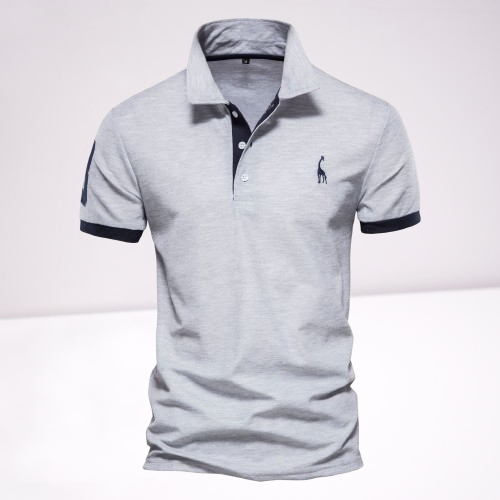Men's Polo Shirt Classic Design High-Quality Material grey