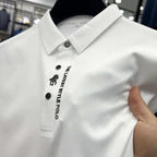 Men's Polo Shirt Muscle Fit Cotton Italian Design White