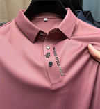 Men's Polo Shirt Muscle Fit Cotton Italian Design Salmon