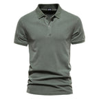 Ranches | Men's Polo Shirt with Short Sleeves and Button Placket Green