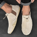 Men’s Slip-On Shoes with Front Pull Loop and Side Panels Khaki