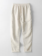 Men's Summer Set Shirt and Trousers Stand Collar Short Sleeve Lightweight