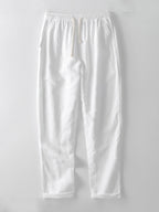 Men's Summer Set Shirt and Trousers Stand Collar Short Sleeve Lightweight