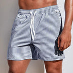 Men's Swim Shorts Casual Quick-Drying Beachwear With Elastic Waistband Gray