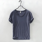 Atmos | Men’s T-Shirt with V-Neck and Short Sleeves Blue