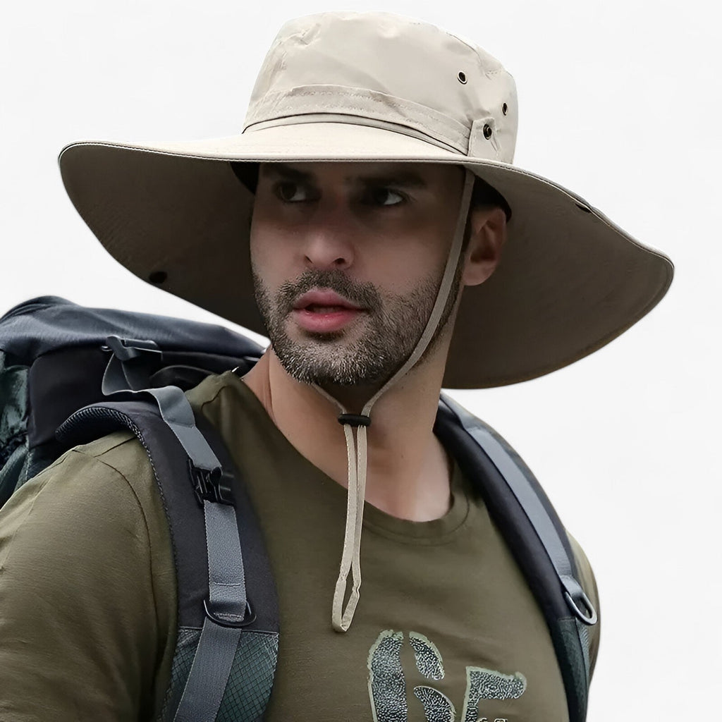 Men's/Women's Outdoor Hat – UV Protection & Water Repellent Khaki 58-60cm