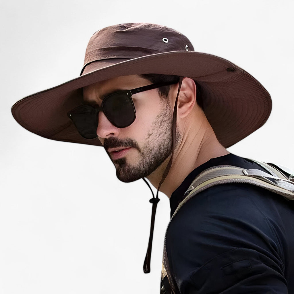 Men's/Women's Outdoor Hat – UV Protection & Water Repellent coffee 58-60cm