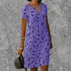 Sephira | Midi Dress with Airy Comfort and V-Neck Purple