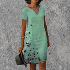 Sephira | Midi Dress with Airy Comfort and V-Neck Light Green
